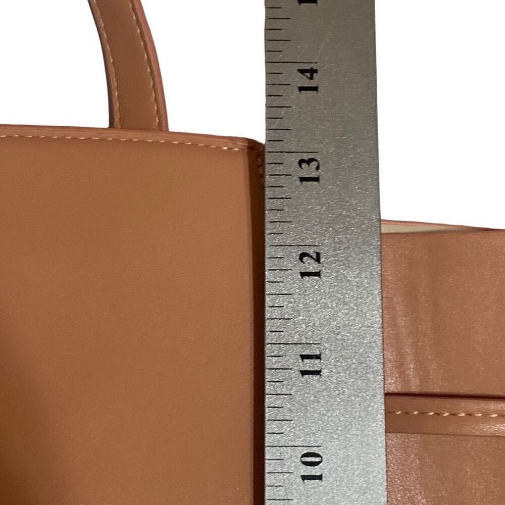 Women’s Backpack Satchel Purse Inside Zipper Pocket Peach Mauve Faux Leather - Picture 14 of 16